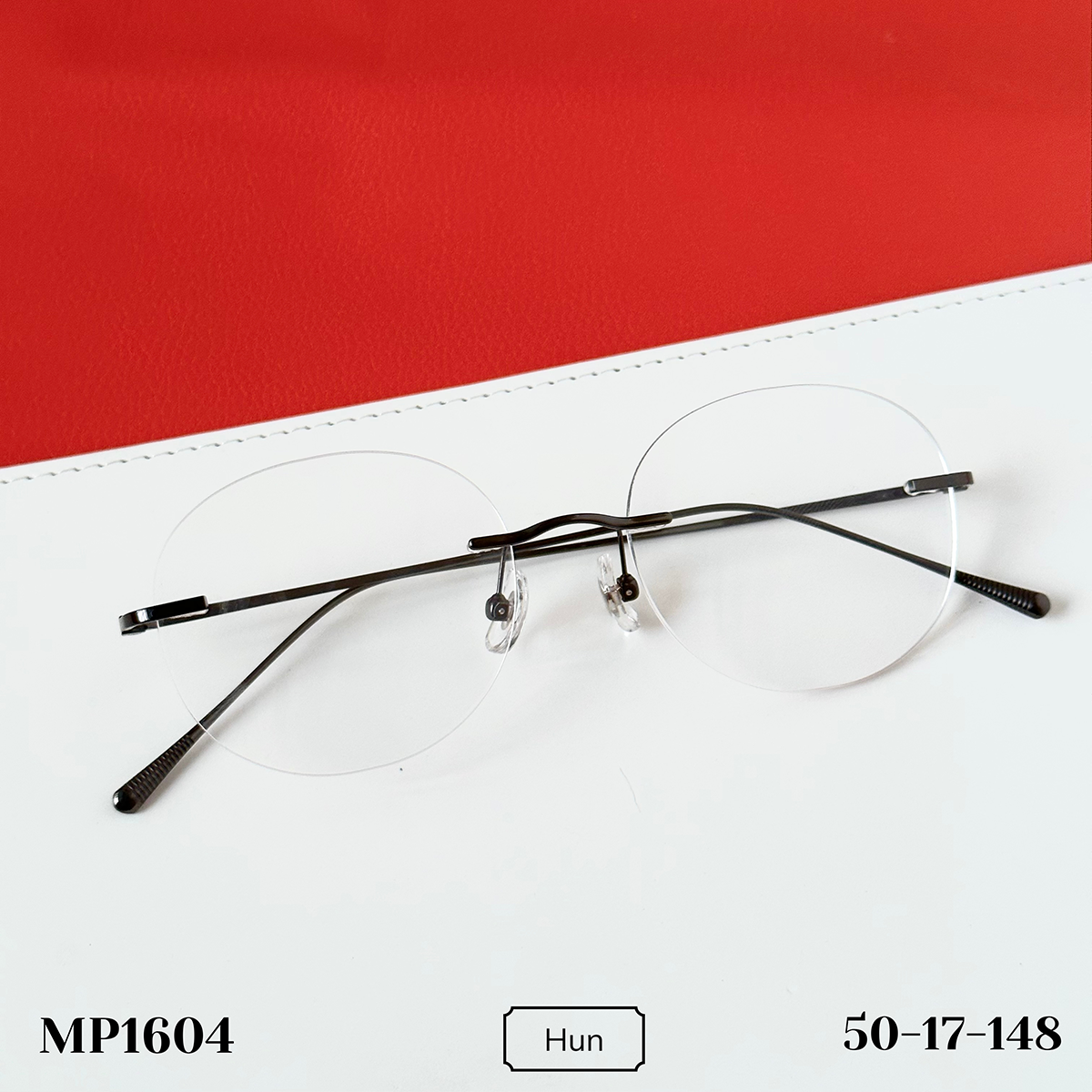 Gọng kính khoan Không viền Titanium Không rỉ Nam Nữ Unisex SGNew 1604