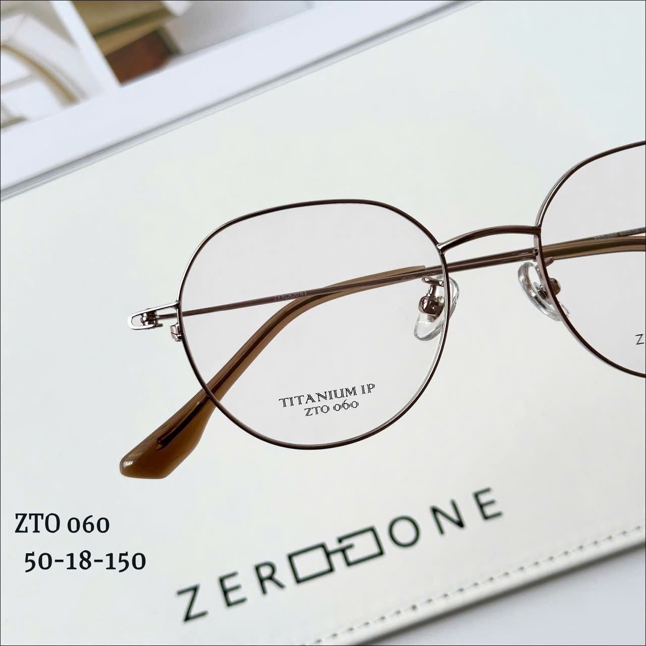 Gọng kính Titanium Tròn đa giác Viền mảnh Không rỉ sét Nam Nữ Unisex SGNew Zto060