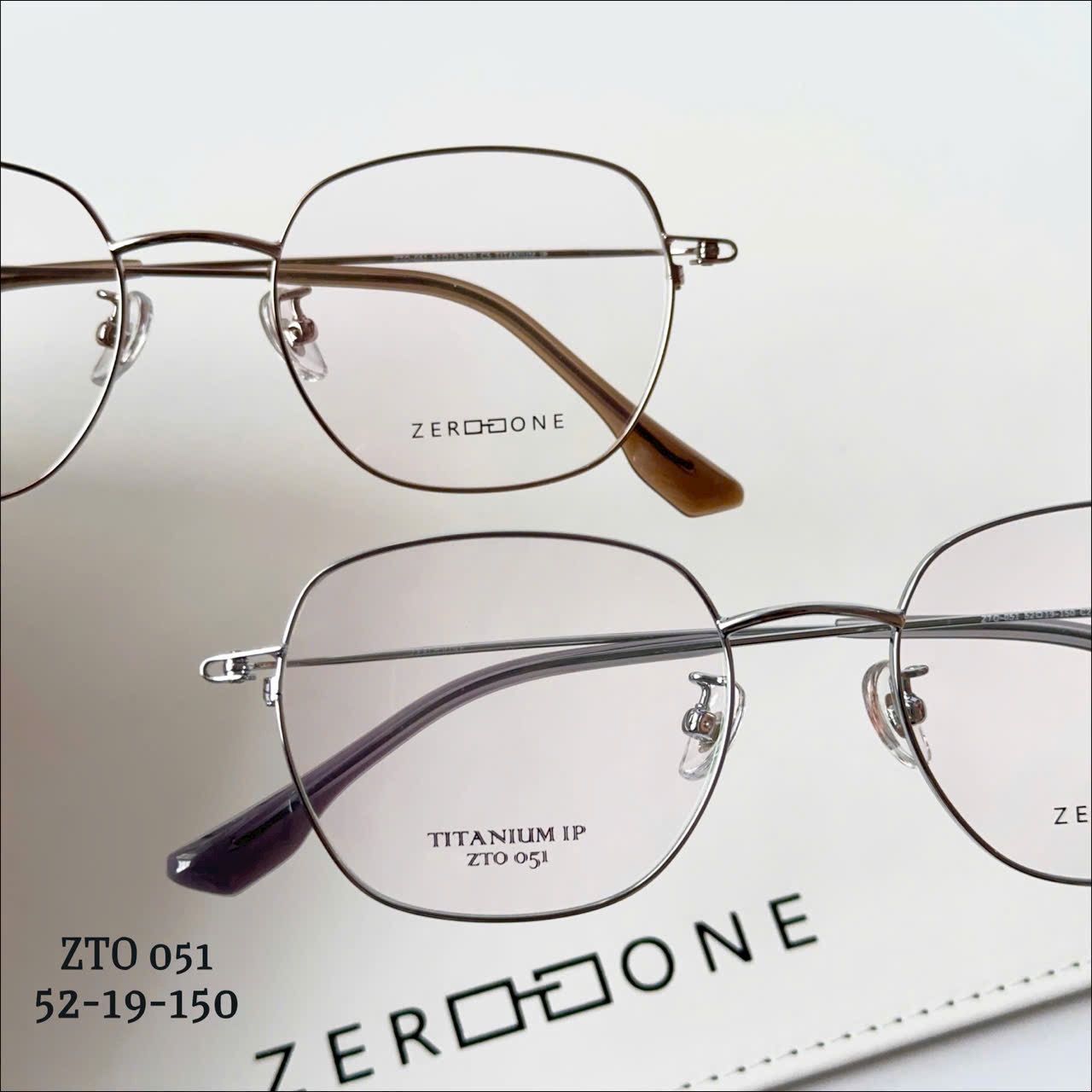 Gọng kính Titanium Tròn đa giác Viền mảnh Không rỉ sét Nam Nữ Unisex SGNew Zto051