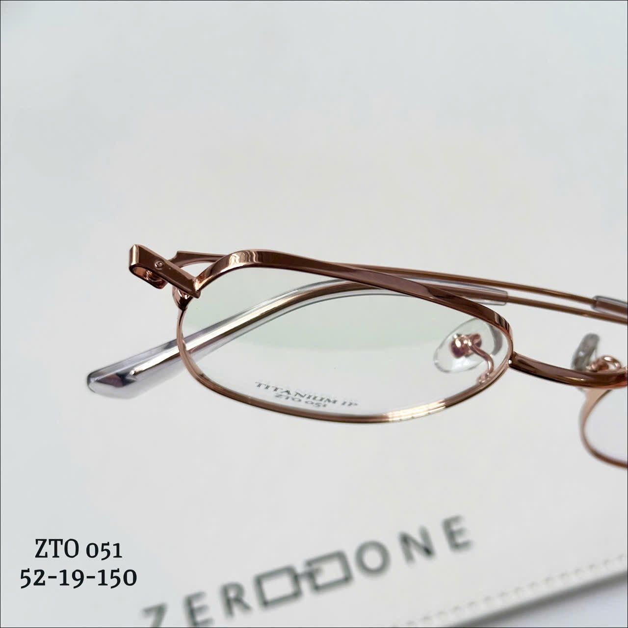 Gọng kính Titanium Tròn đa giác Viền mảnh Không rỉ sét Nam Nữ Unisex SGNew Zto051