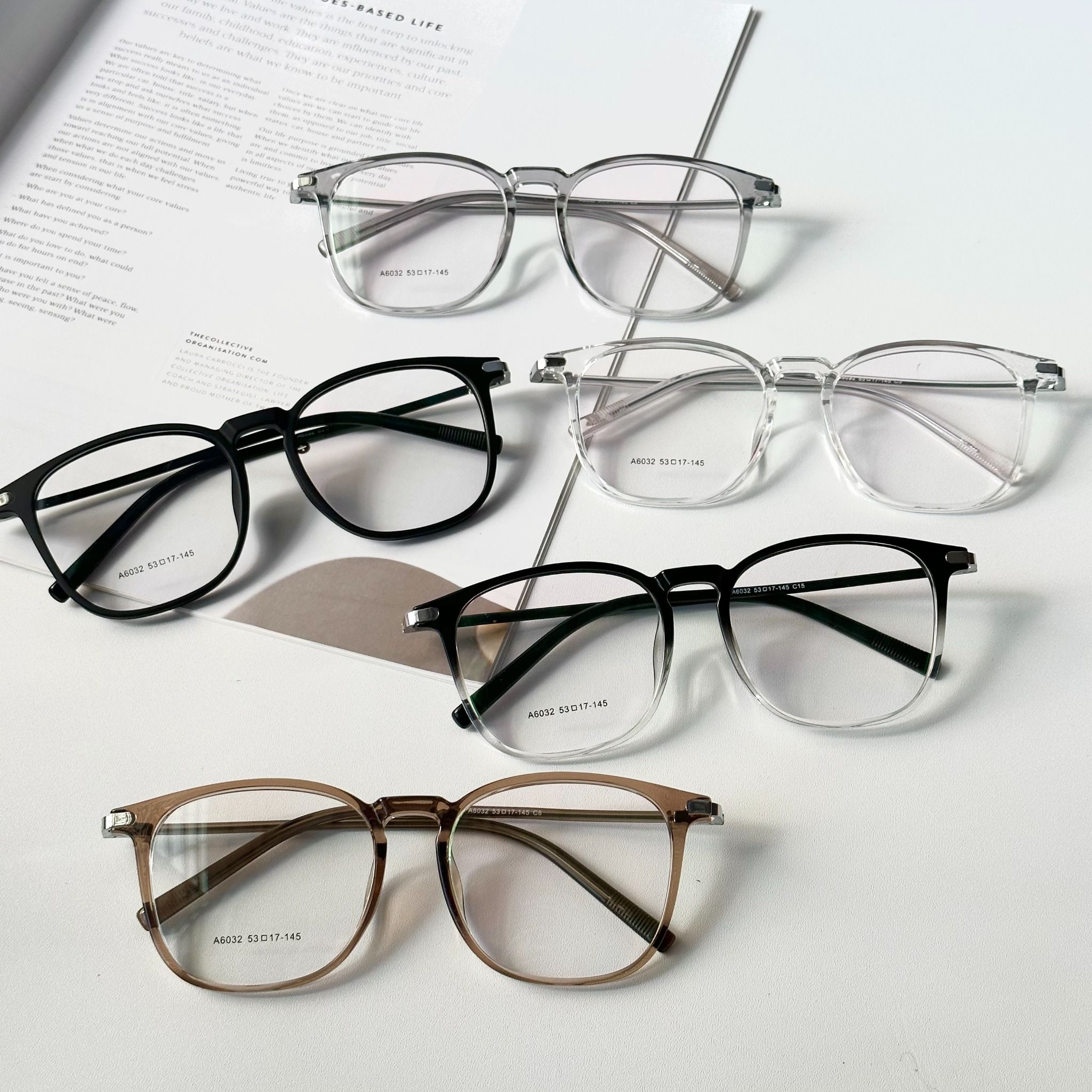 Gọng kính Nhựa dẻo Vuông bầu SGNew 6032