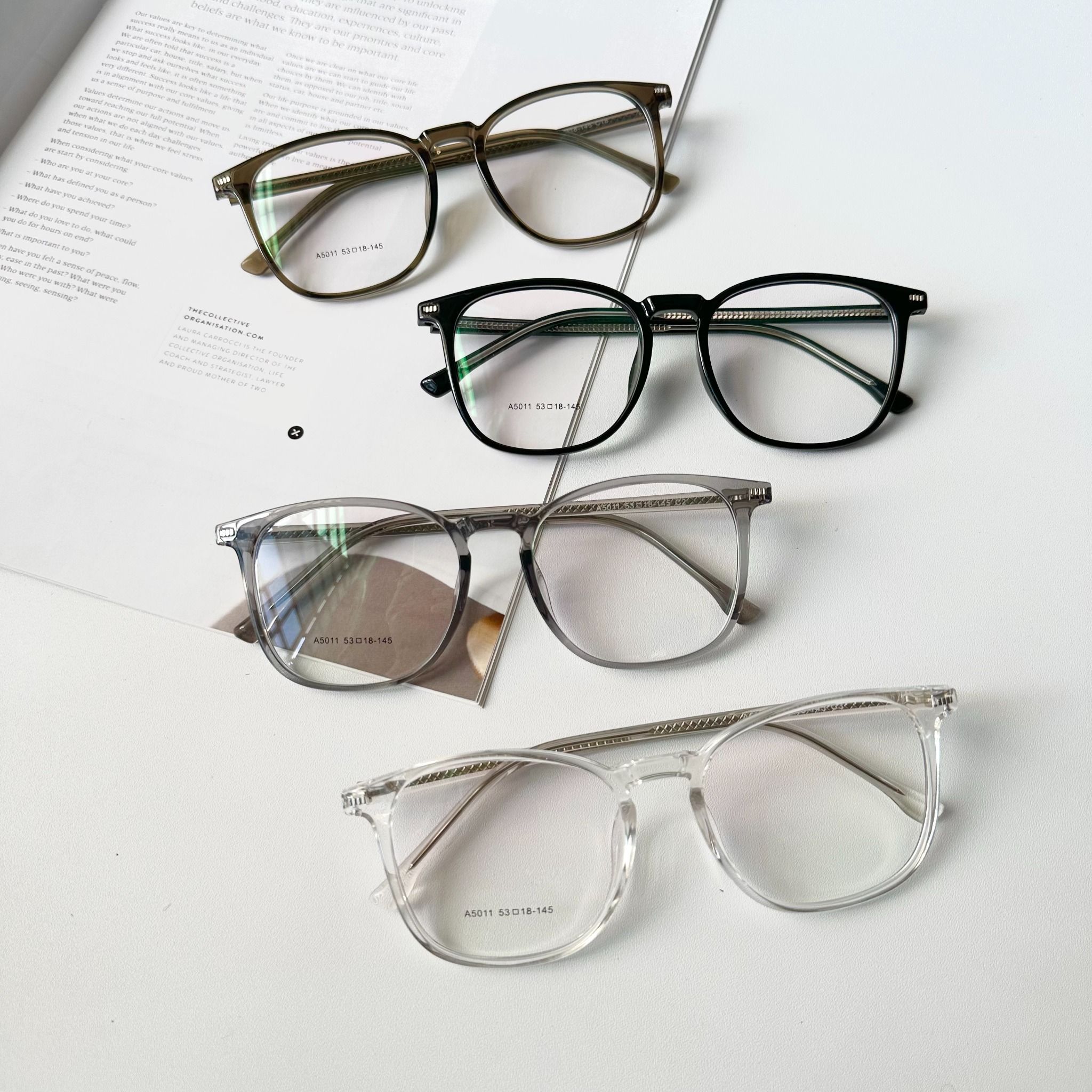 Gọng kính Nhựa dẻo Vuông bầu Nam Nữ Unisex SGNew 5011