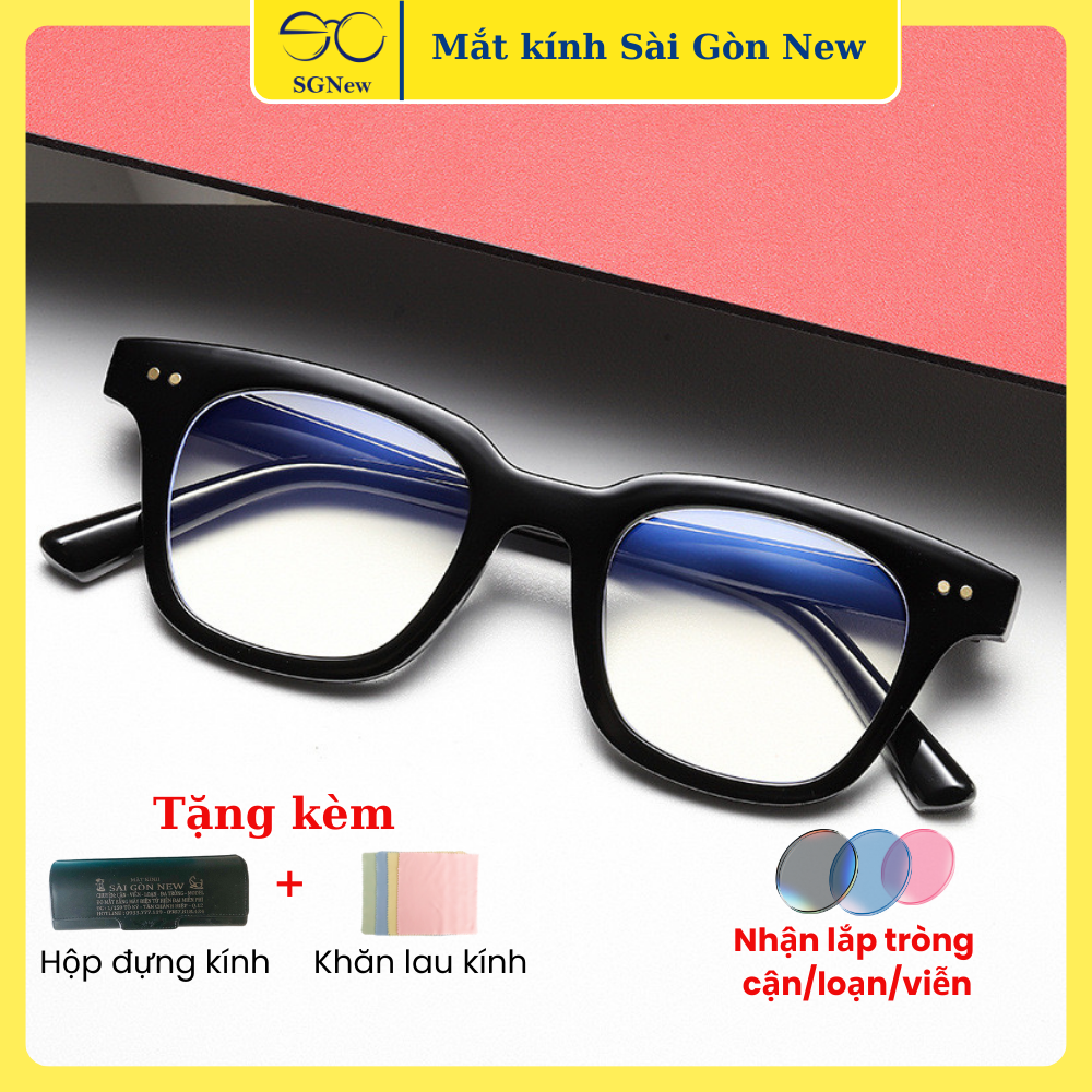 Gọng kính cận Nhựa dẻo Chữ V Nam nữ Unisex SGNew