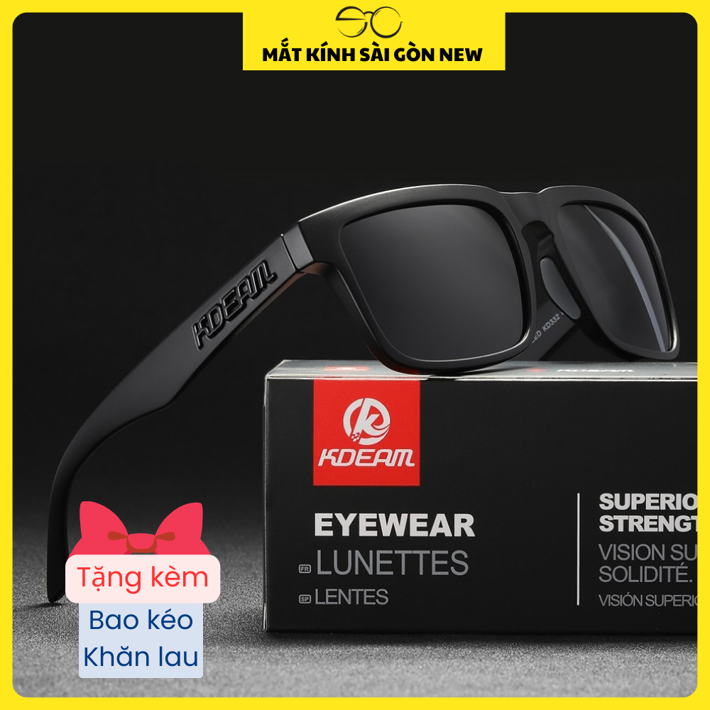 Gọng kính mát Nhựa polycarbonate Polarized UV400 Vuông Nam Nữ Unisex SGNew KD332