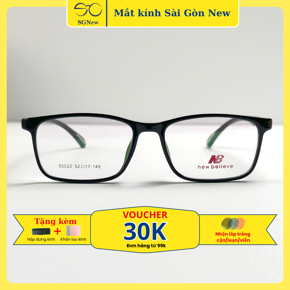Gọng kính Nhựa dẻo Nam Nữ Unisex SGNew 92022