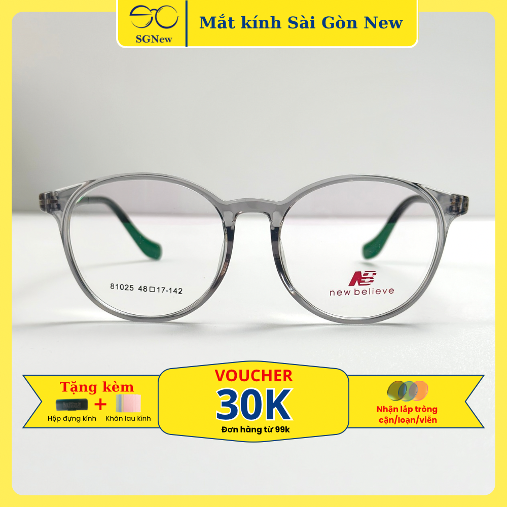 Gọng kính Tròn Trẻ em Người lớn Mặt nhỏ Nhựa dẻo SGNew 81025