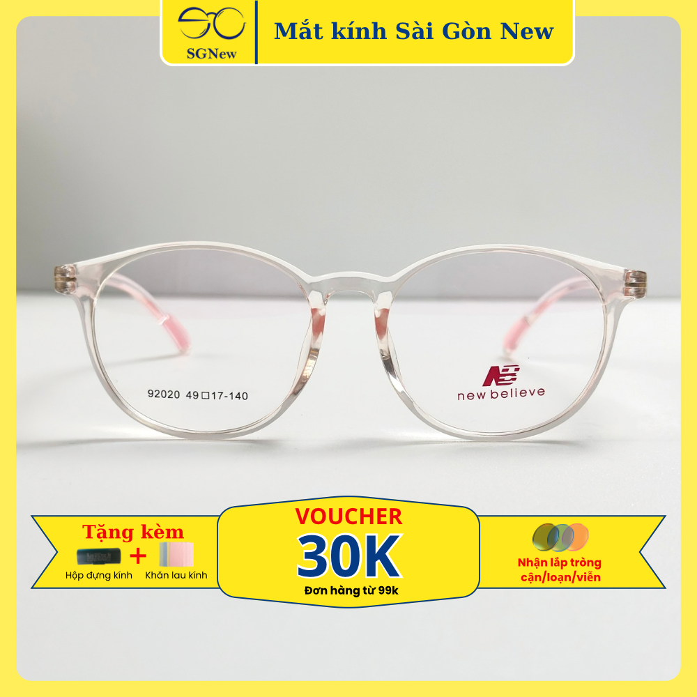Gọng kính Nhựa dẻo Nam Nữ Unisex SGNew 92020