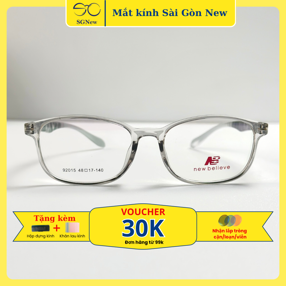 Gọng kính Nhựa dẻo có thể lắp cận viễn loạn cho người lớn mặt nhỏ trẻ em SGNew 92015