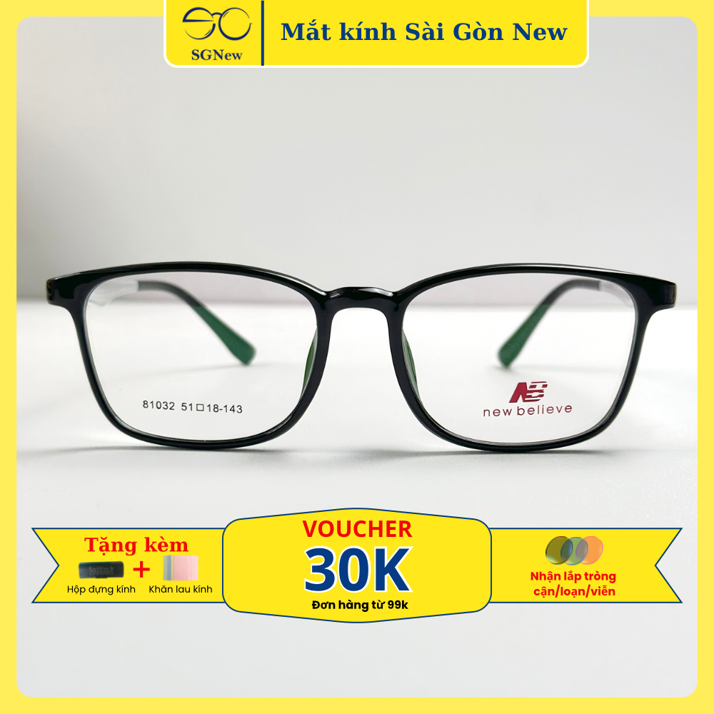 Gọng kính Nhựa dẻo Nam nữ Unisex SGNew 81032