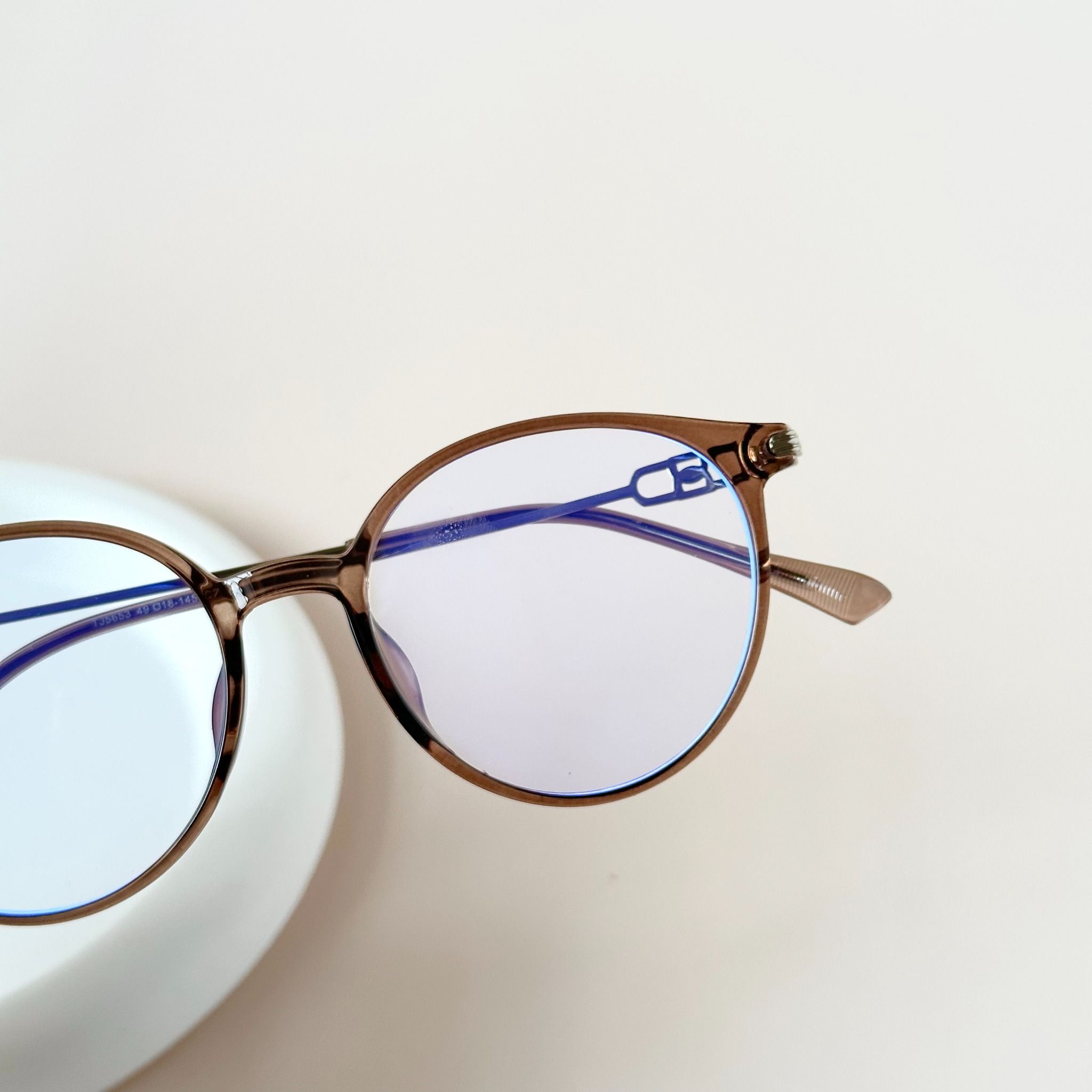 Gọng kính Nhựa dẻo Tròn Nam Nữ Unisex SGNew 5653 Hàn Quốc