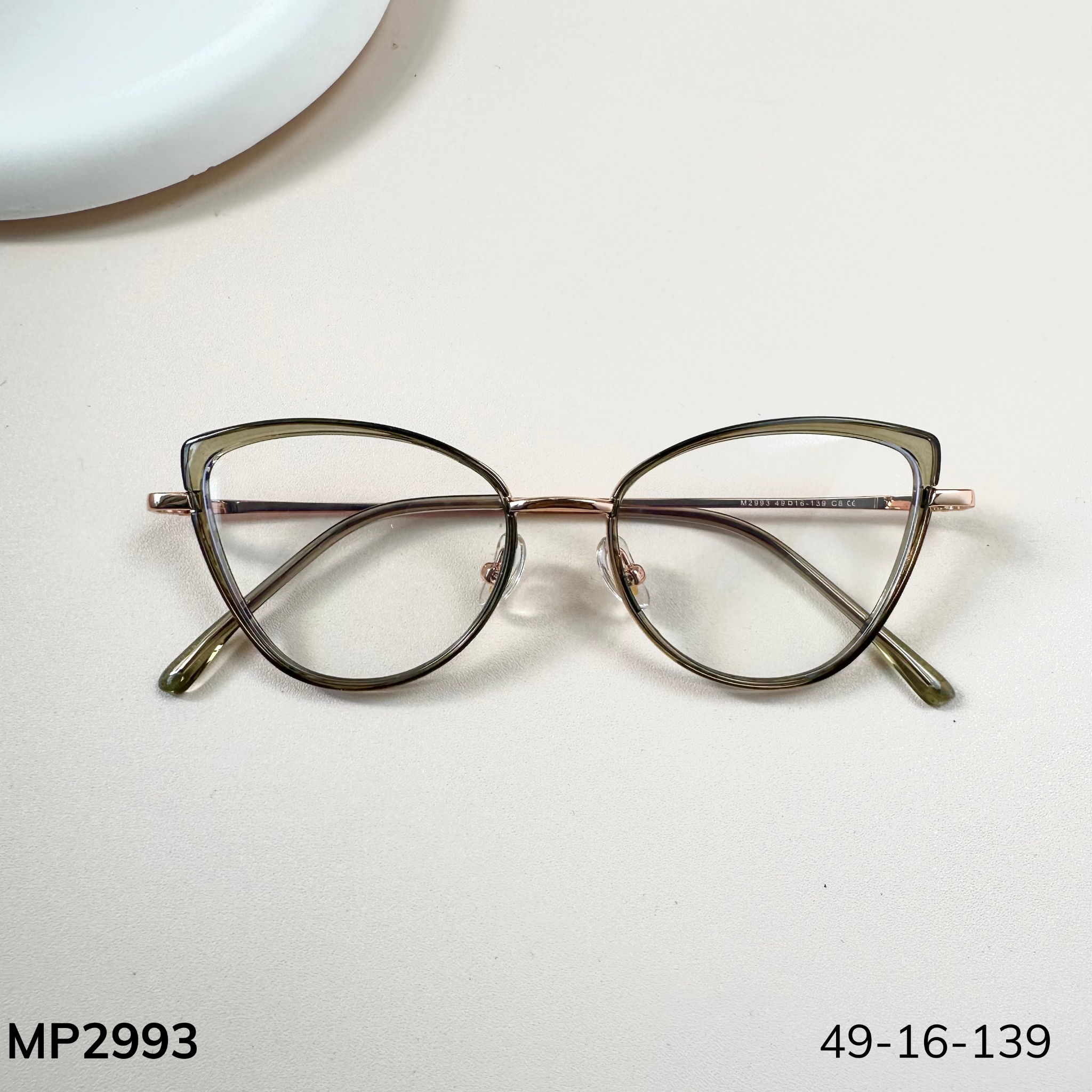 Gọng kính Kim loại x Nhựa dẻo Mèo nhỏ Nam Nữ Unisex SGNew 2993