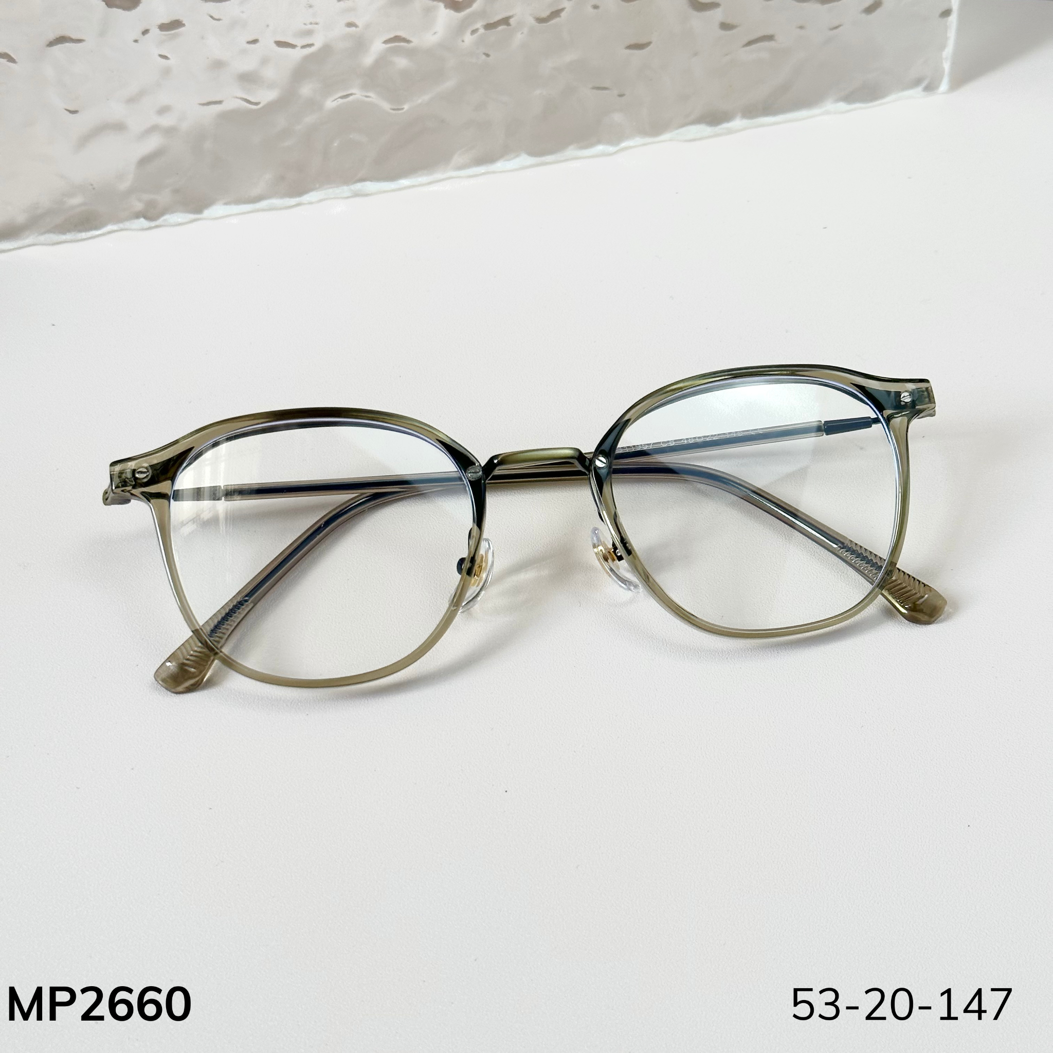 Gọng kính Kim loại x Viền nhựa dẻo Nam nữ Unisex SGNew 1957 Hàn Quốc