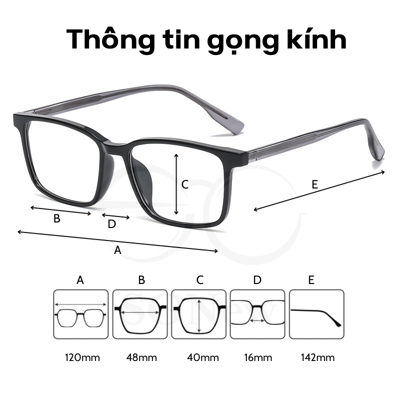 Gọng kính cận viễn loạn Trẻ em Tròn Nhựa dẻo khó gãy nhẹ bền SGNew 8969