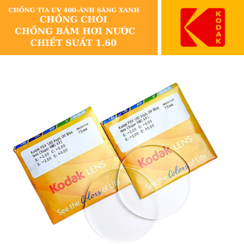 Tròng Kính Mỏng Ngăn Ánh Sáng Xanh Blue Lens Kodak 1.60