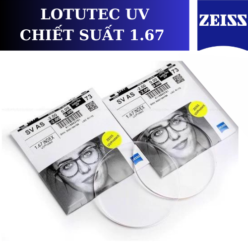Tròng Kính Chống Chói Lotutec Zeiss 1.67