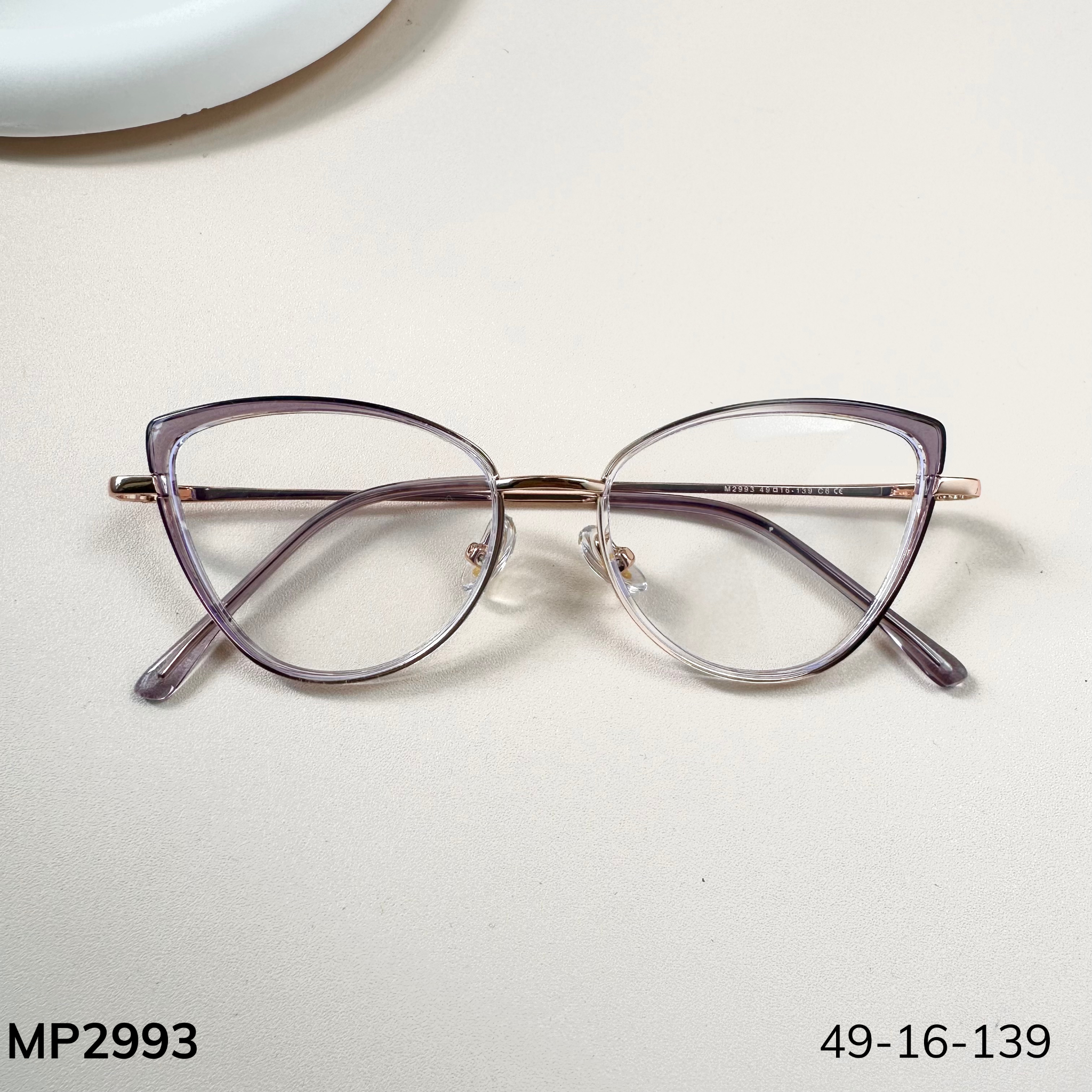 Gọng kính Kim loại x Nhựa dẻo Mèo nhỏ Nam Nữ Unisex SGNew 2993