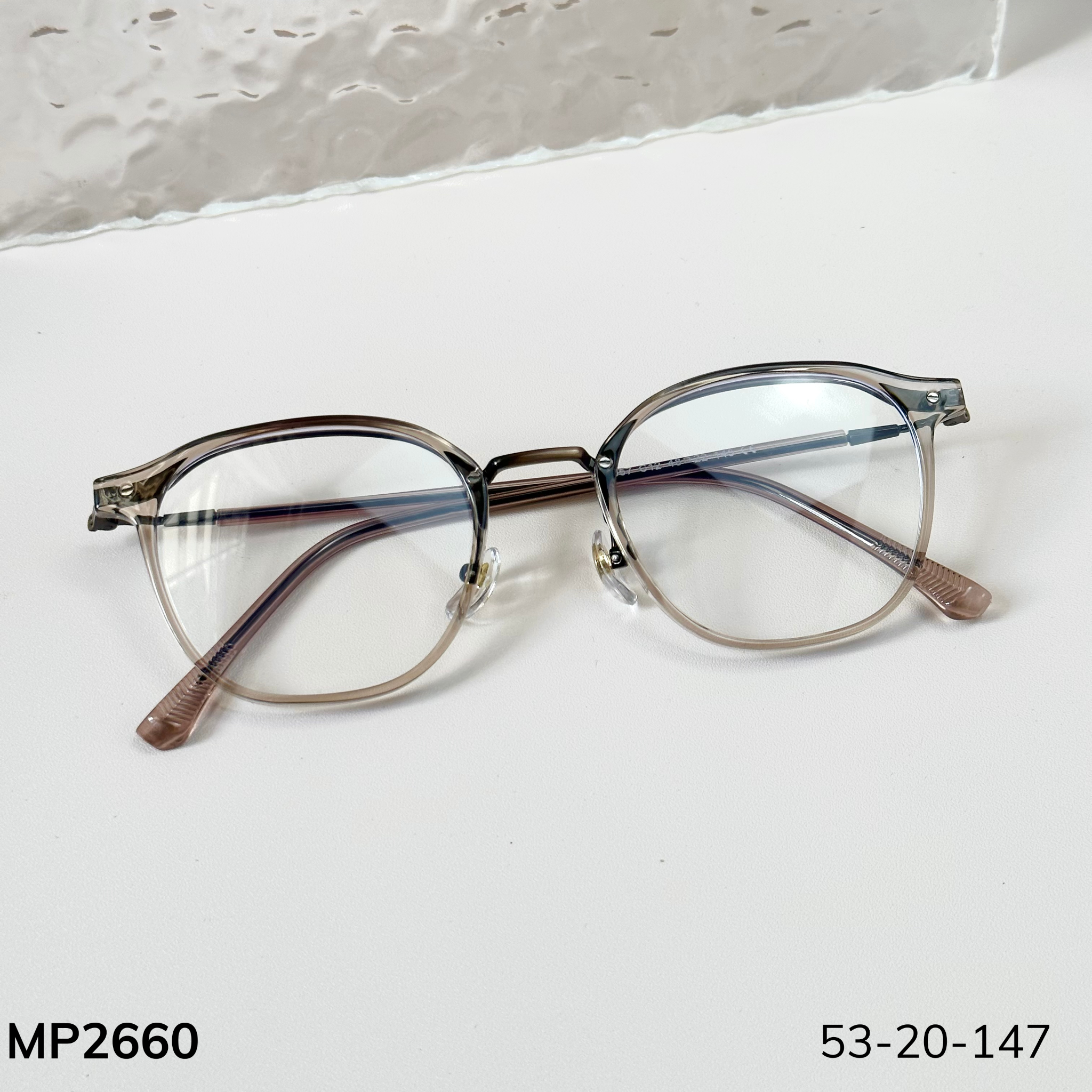 Gọng kính Kim loại x Viền nhựa dẻo Nam nữ Unisex SGNew 1957 Hàn Quốc