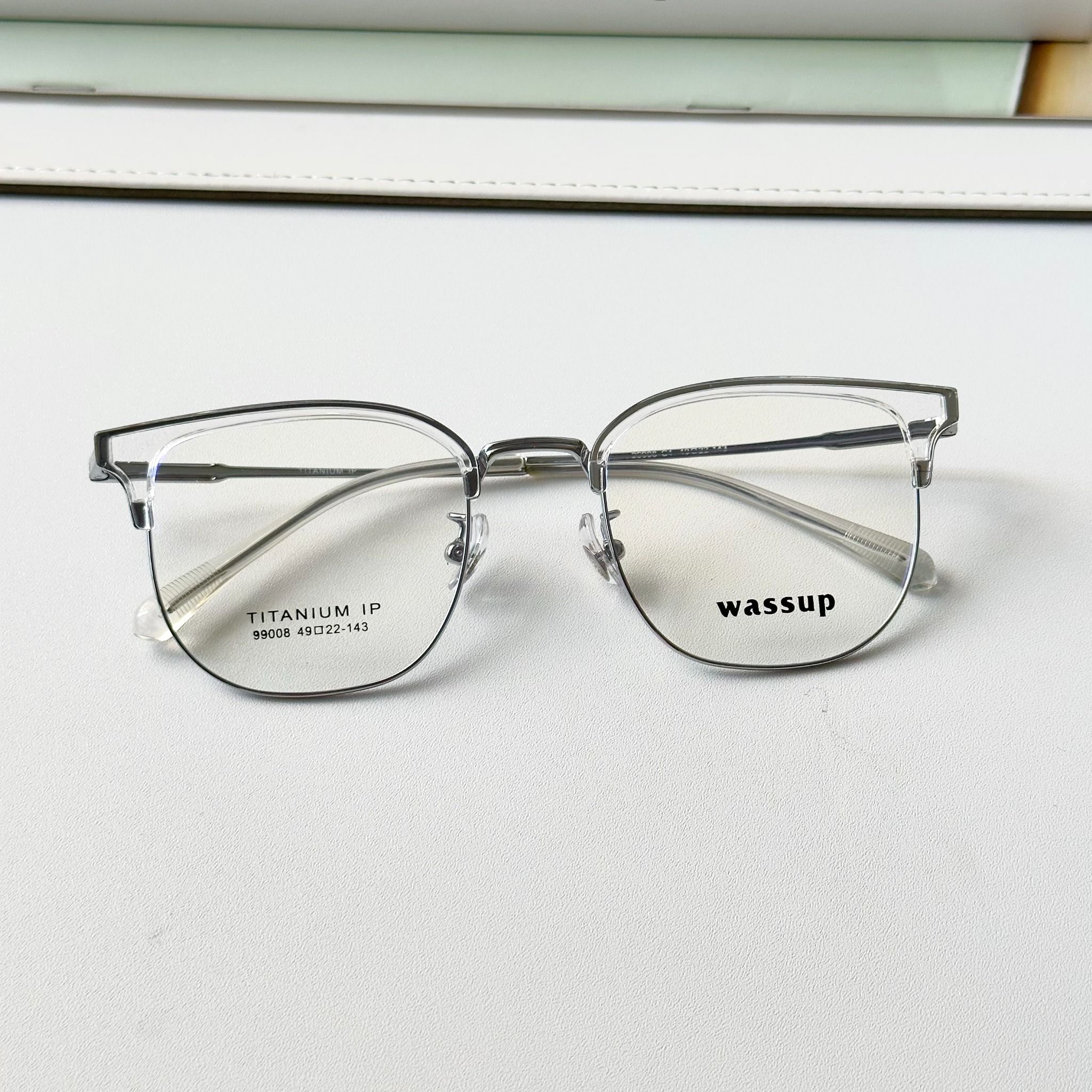 Gọng kính Titanium Clubmaster Nam Nữ Unisex SGNew 9008 Hàn Quốc