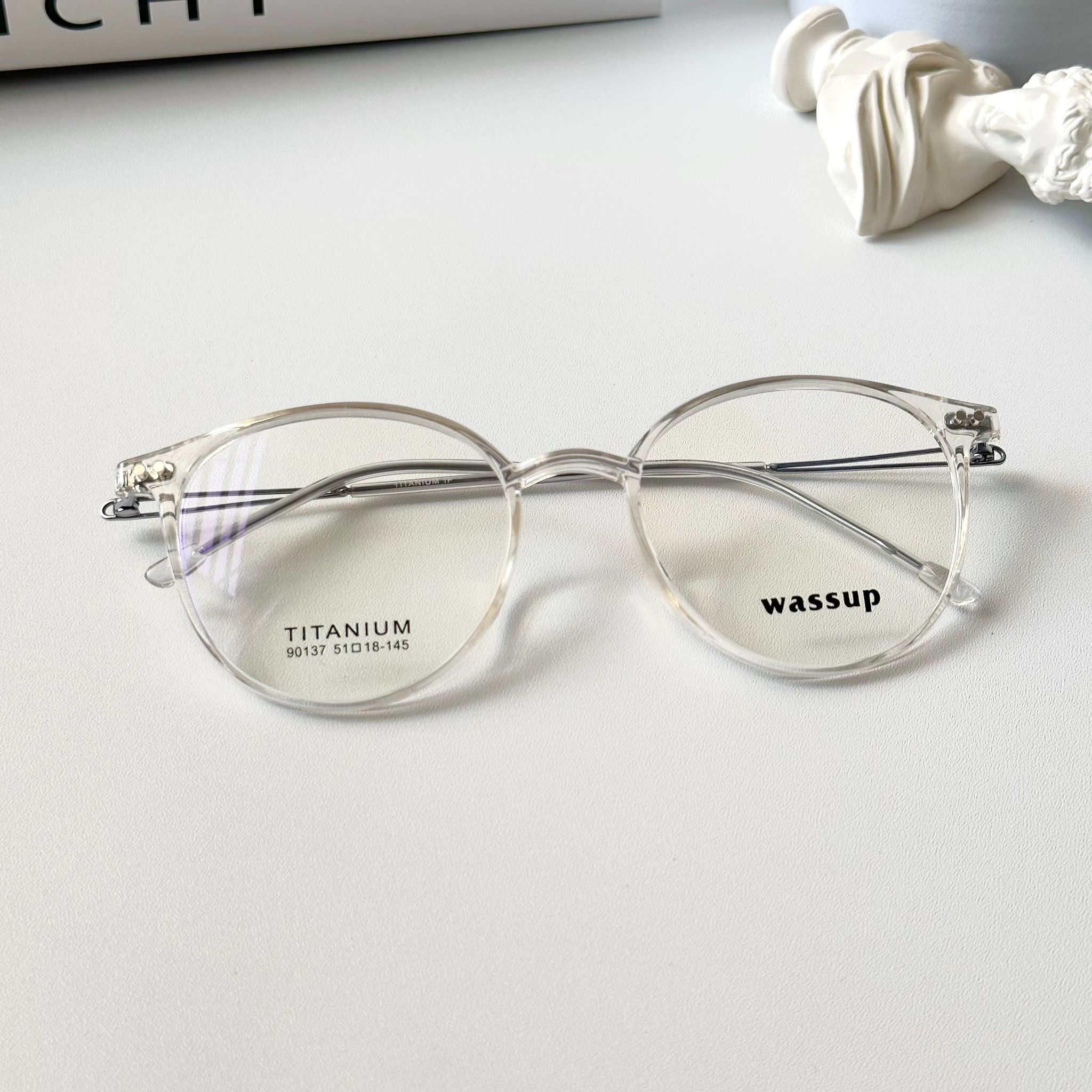 Gọng kính Titannium Tròn Nam Nữ Unisex SGNew 90137 Hàn Quốc