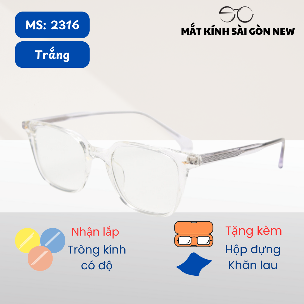 Kính cận Nhựa dẻo Lõi Kim loại Nam nữ Unisex SGNew 2316
