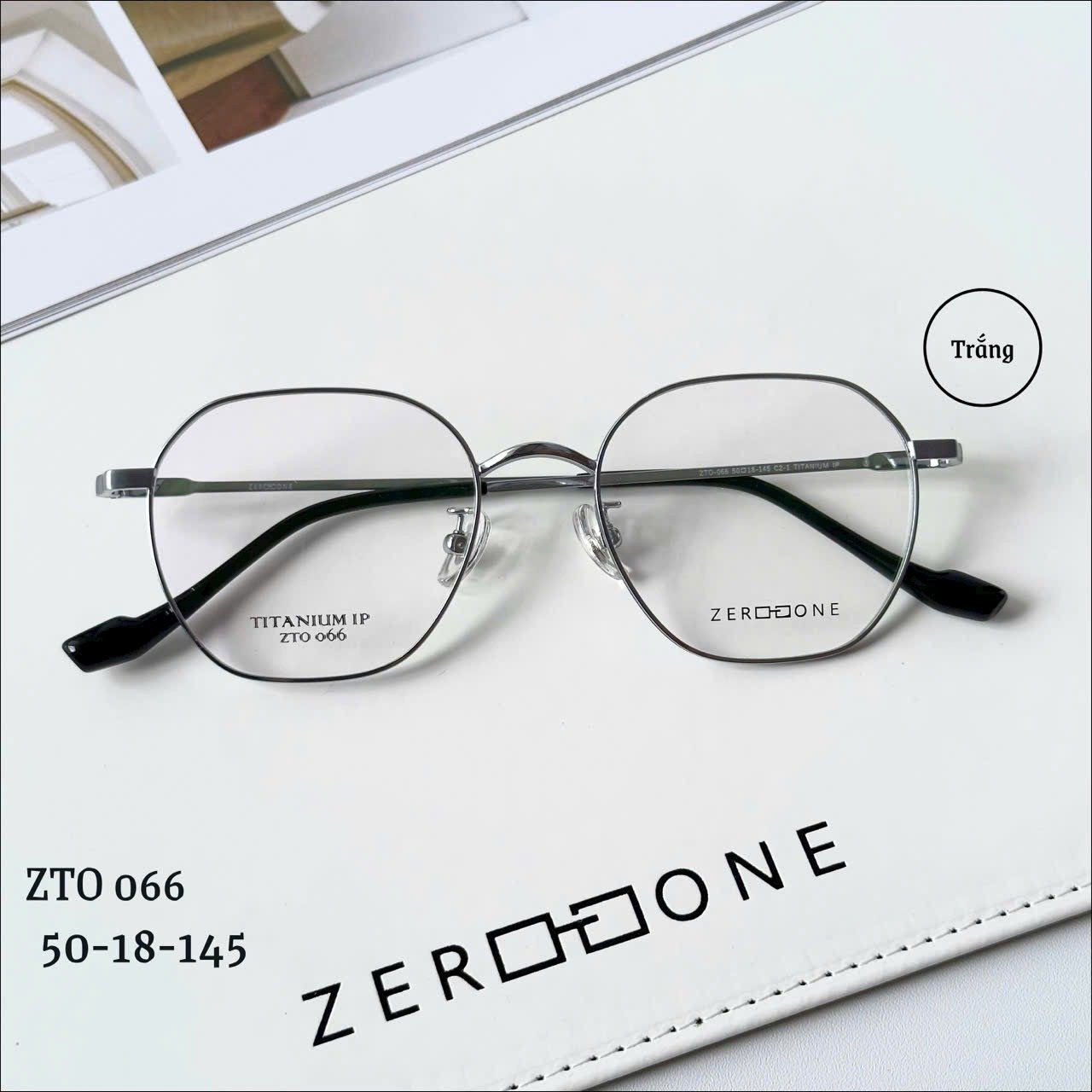 Gọng kính Titanium Tròn đa giác Viền mảnh Không rỉ sét Nam Nữ Unisex SGNew Zto066