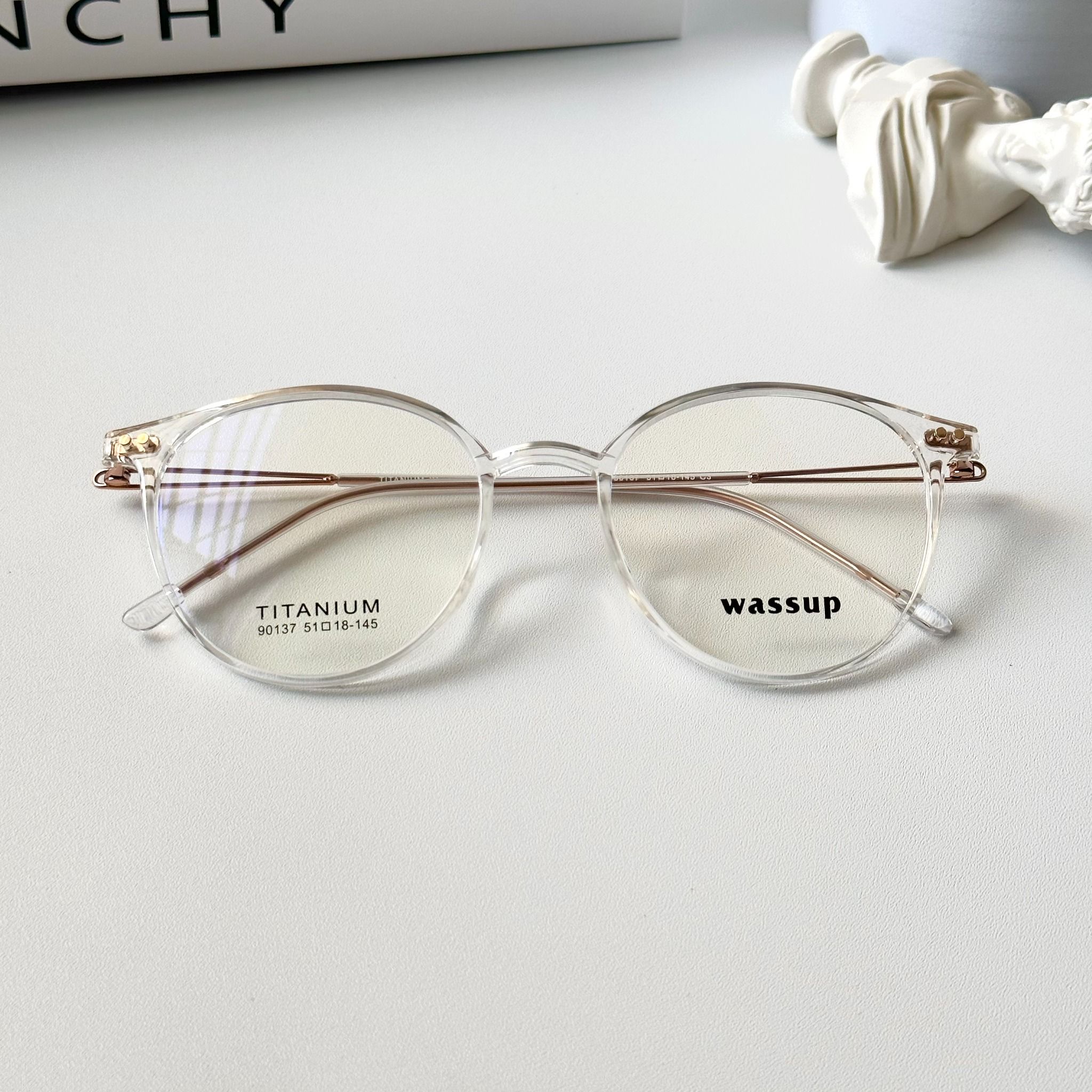 Gọng kính Titannium Tròn Nam Nữ Unisex SGNew 90137 Hàn Quốc