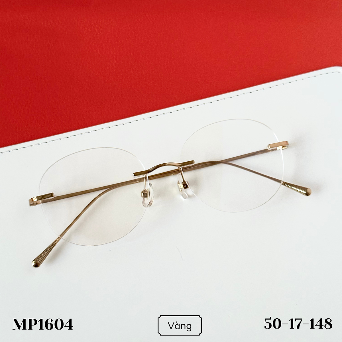 Gọng kính khoan Không viền Titanium Không rỉ Nam Nữ Unisex SGNew 1604