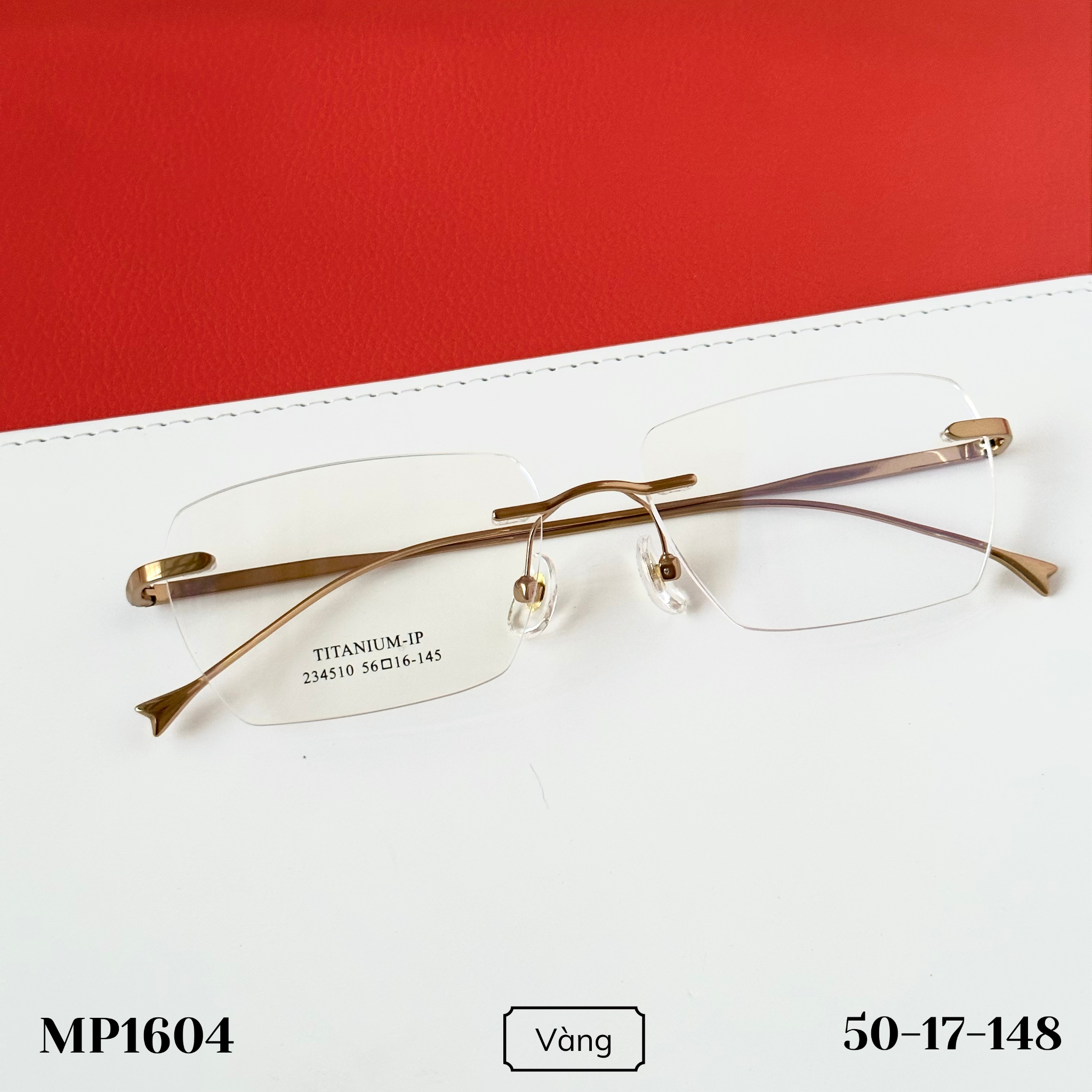 Gọng kính khoan Không viền Titanium Không rỉ Nam Nữ Unisex SGNew 4510