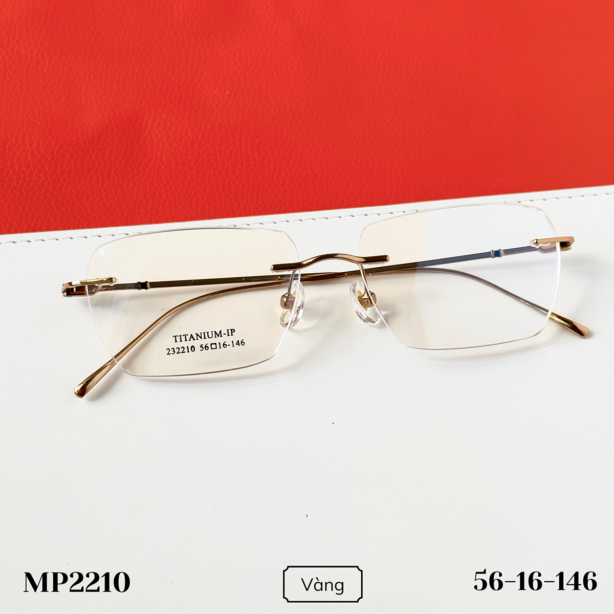 Gọng kính khoan Không viền Titanium Không rỉ Nam Nữ Unisex SGNew 2210