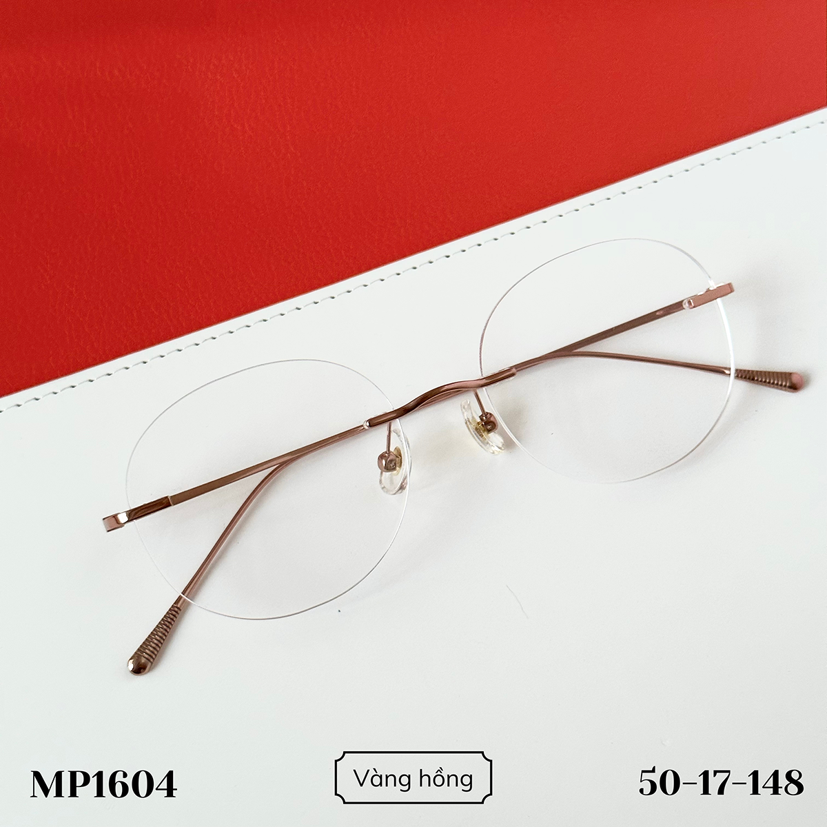 Gọng kính khoan Không viền Titanium Không rỉ Nam Nữ Unisex SGNew 1604