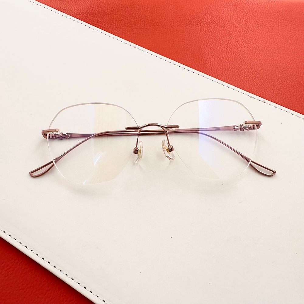 Gọng kính khoan Không viền Titanium Không rỉ Nam Nữ Unisex SGNew 1901