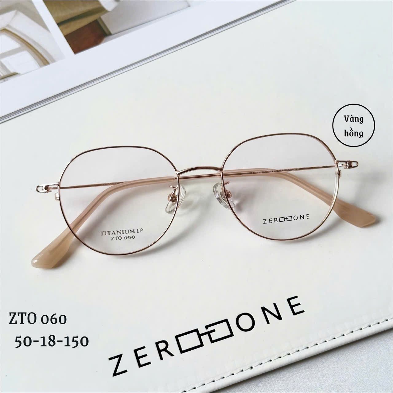 Gọng kính Titanium Tròn đa giác Viền mảnh Không rỉ sét Nam Nữ Unisex SGNew Zto060