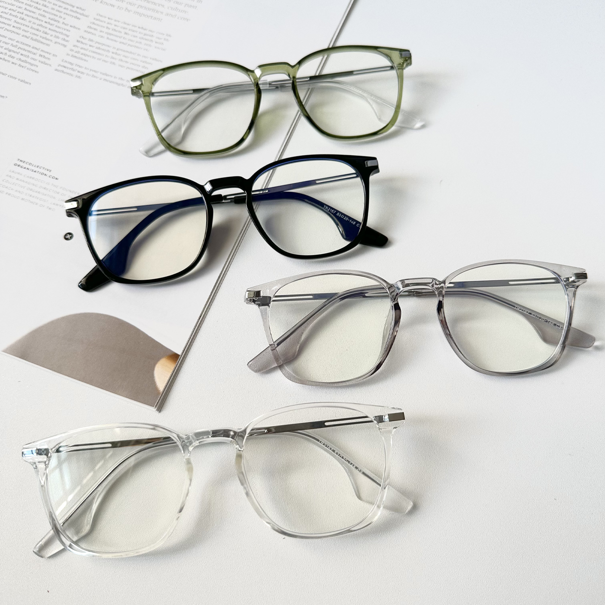 Gọng kính Nhựa dẻo Vuông bầu Nam Nữ Unisex SGNew 2167