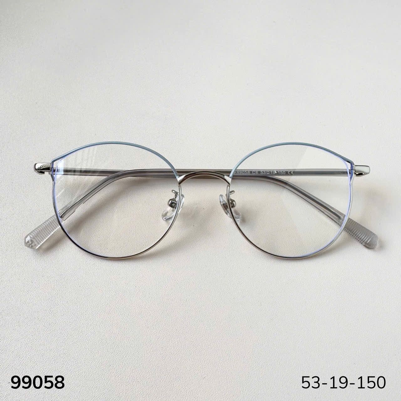 Gọng kính Kim loại Mắt mèo Nam Nữ Unisex SGNew 99058