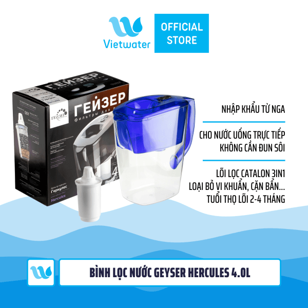 Bình lọc nước kháng khuẩn Geyser Hercules 4.0l