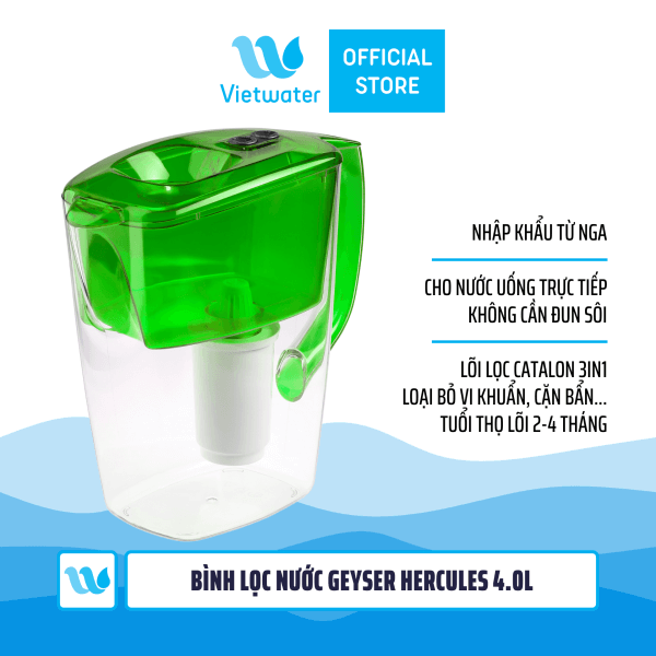 Bình lọc nước kháng khuẩn Geyser Hercules 4.0l