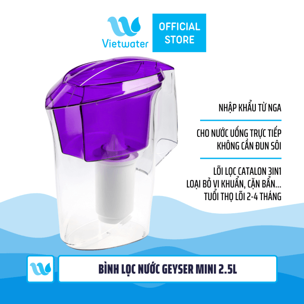 Bình lọc nước kháng khuẩn Geyser Mini 2.5l