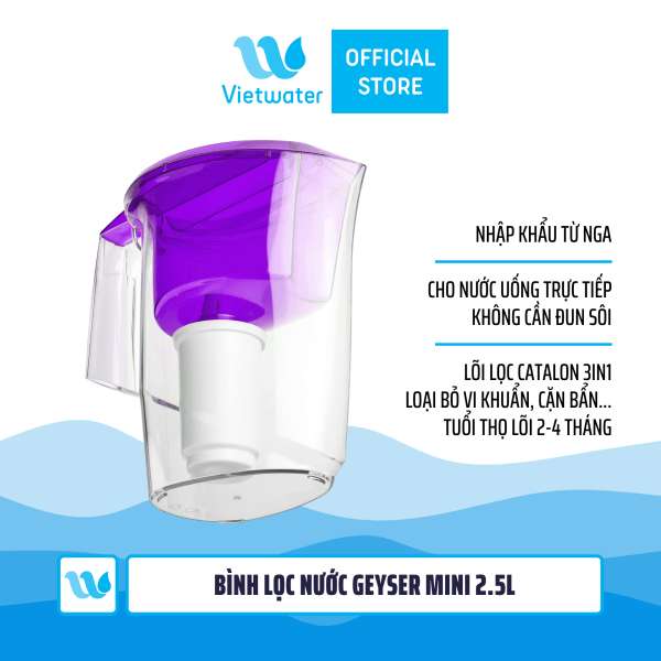 Bình lọc nước kháng khuẩn Geyser Mini 2.5l