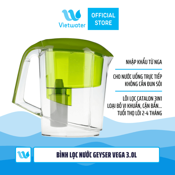 Bình lọc nước kháng khuẩn Geyser Vega 3.0l