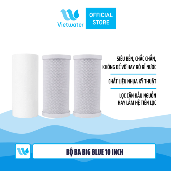 Bộ ba Big Blue 10 inch (bộ lọc nước sinh hoạt - bộ lọc thô)