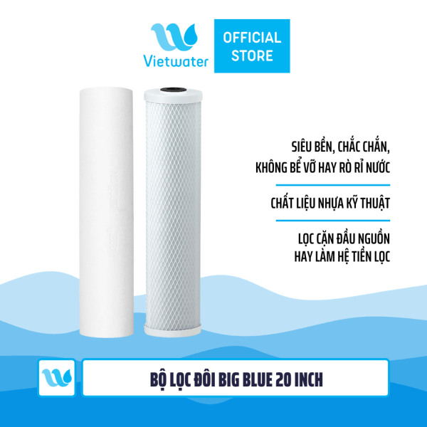 Bộ lọc đôi Big Blue 20 inch (bộ lọc nước sinh hoạt - bộ lọc thô)