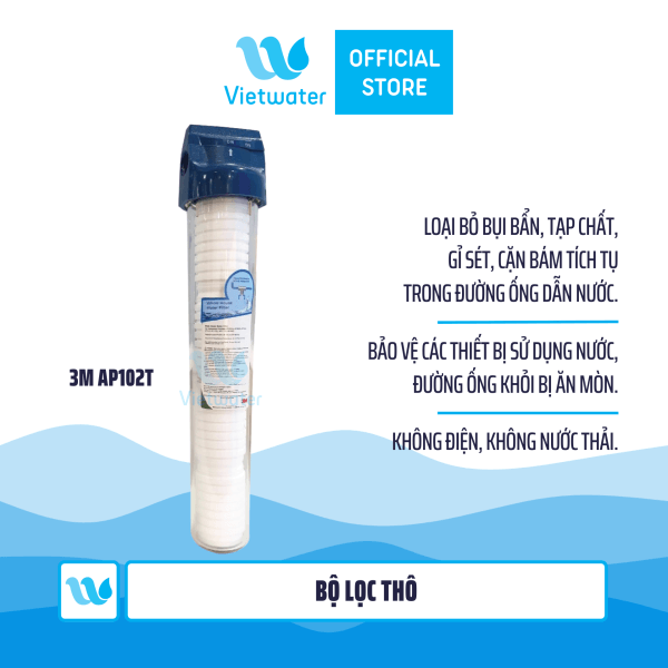 Bộ lọc thô 3M AP11T (10 inches) - bộ lọc thô 3M AP102T (20 inches)