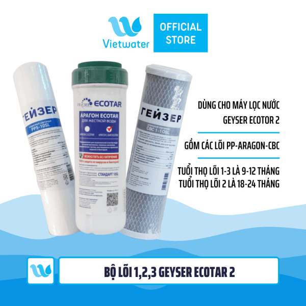Lõi PP Geyser - lõi PP Ecotar - lõi số 1 máy lọc nước Geyser Ecotar 2 Geyser Allegro Geyser Prestige PM