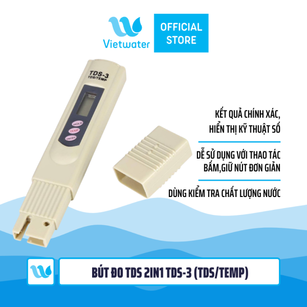 Bút đo TDS bút kiểm tra chất lượng nước 2in1 TDS-3 (TDS/TEMP - dùng để đo TDS/ nhiệt độ của nước)