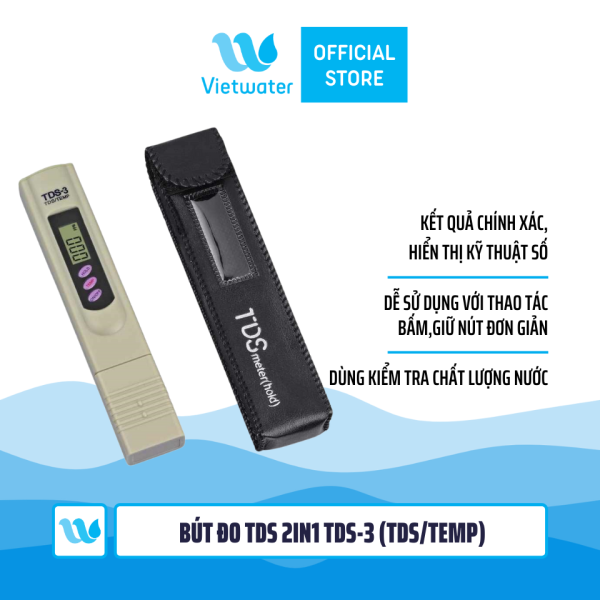 Bút đo TDS bút kiểm tra chất lượng nước 2in1 TDS-3 (TDS/TEMP - dùng để đo TDS/ nhiệt độ của nước)