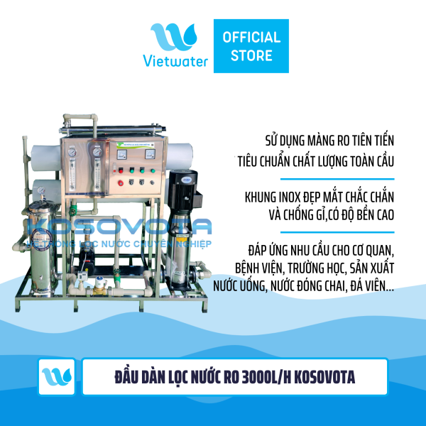 Đầu dàn lọc nước RO 3000lh Kosovota