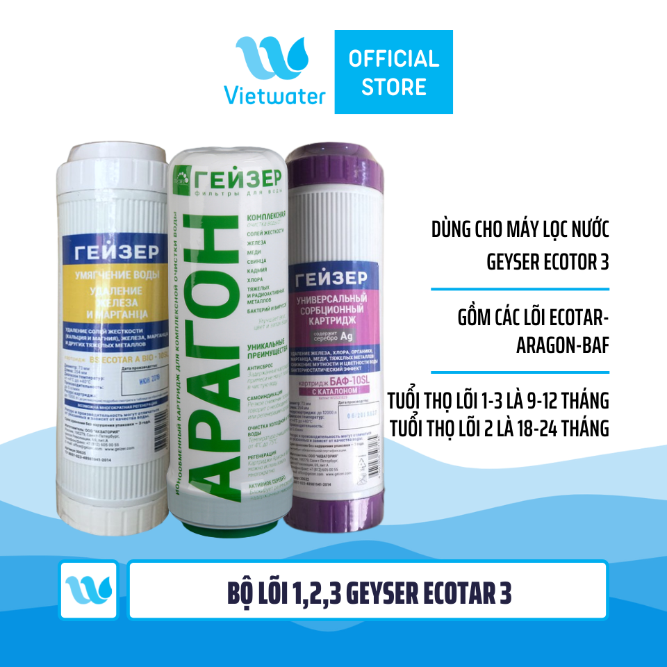 Lõi BAF Geyser - lõi BAF Ecotar - lõi số 3 máy lọc nước Geyser Ecotar 3