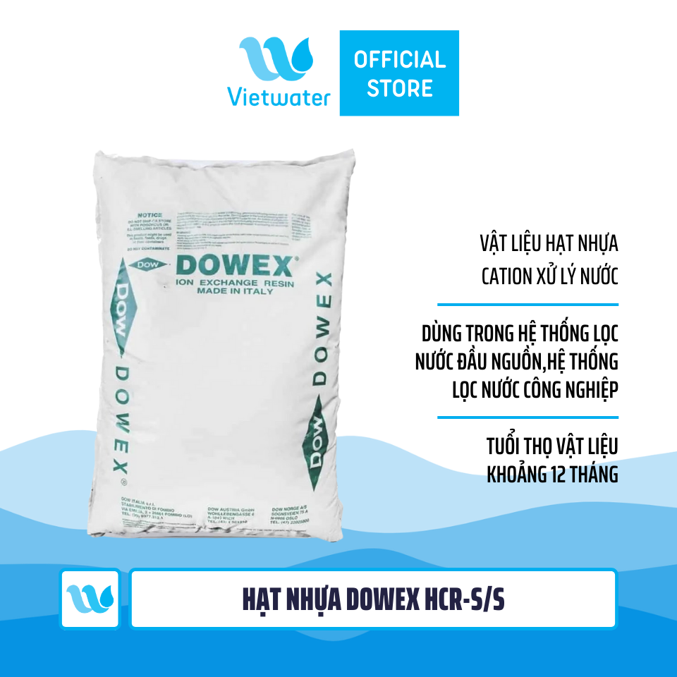 Hạt nhựa trao đổi ion Dowex HCR - S/NA+