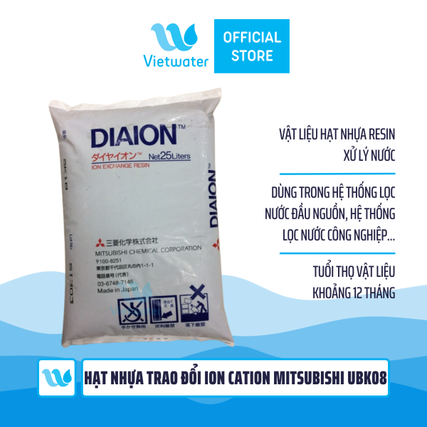 Hạt nhựa trao đổi ion Cation Mitsubishi UBK08