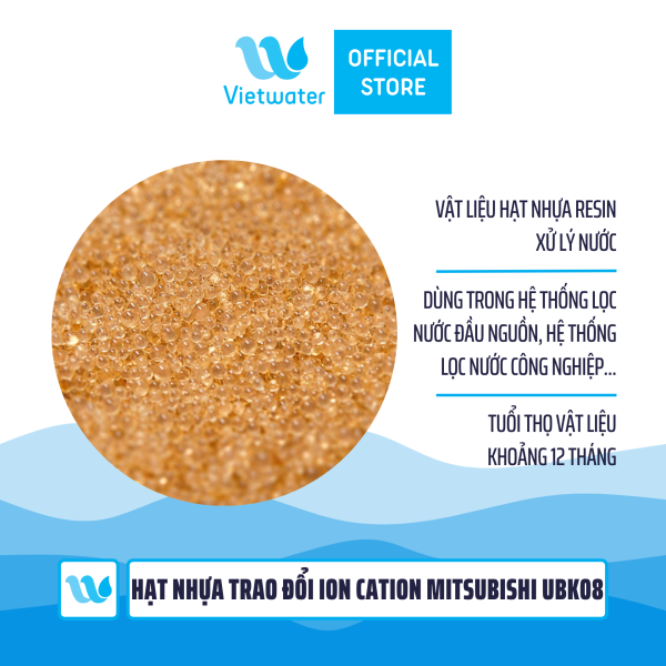 Hạt nhựa trao đổi ion Cation Mitsubishi UBK08
